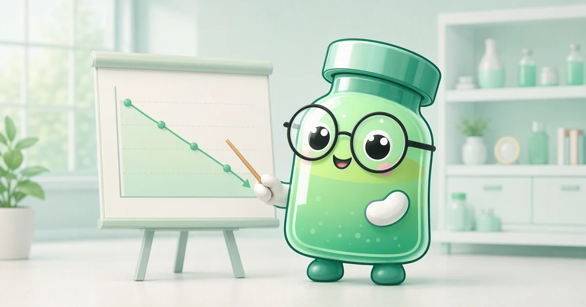 CagriSema REDEFINE-1 results explained, peptide vial mascot comparing two weighing scales side by side