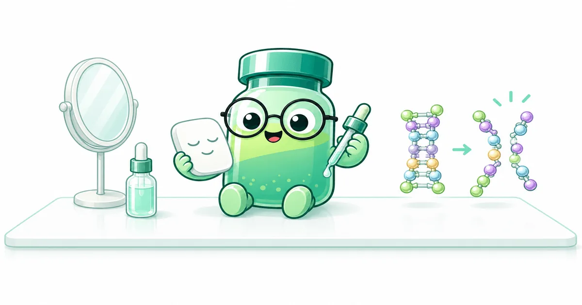 argireline peptide vial mascot illustration