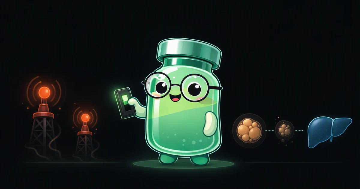 Amlexanox peptide vial mascot illustration