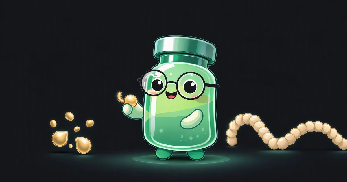 AOD-9604 peptide vial mascot illustration