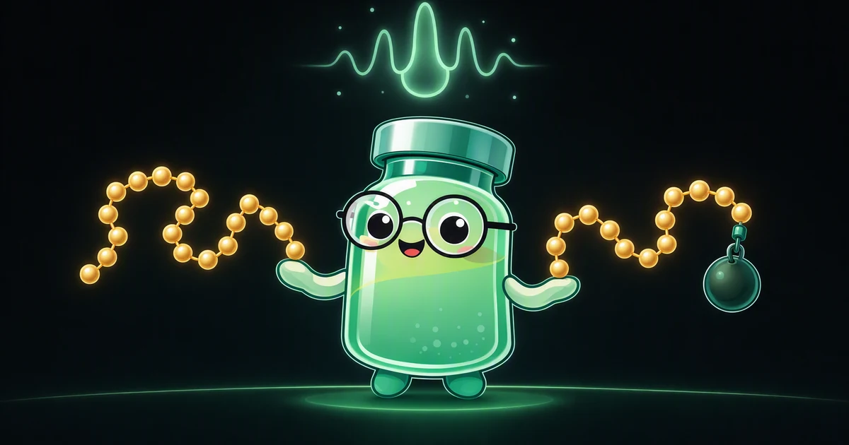 CJC-1295 peptide vial mascot illustration