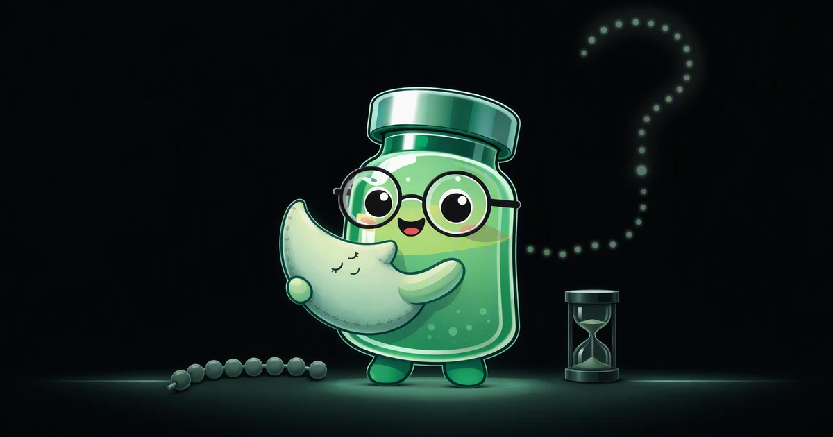 DSIP peptide vial mascot illustration