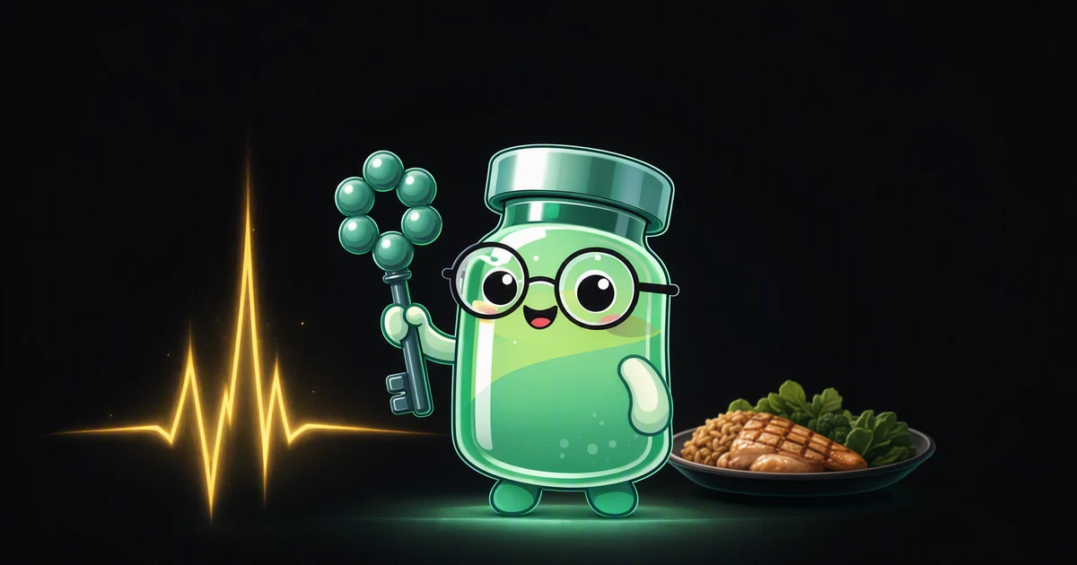 GHRP-6 peptide vial mascot illustration