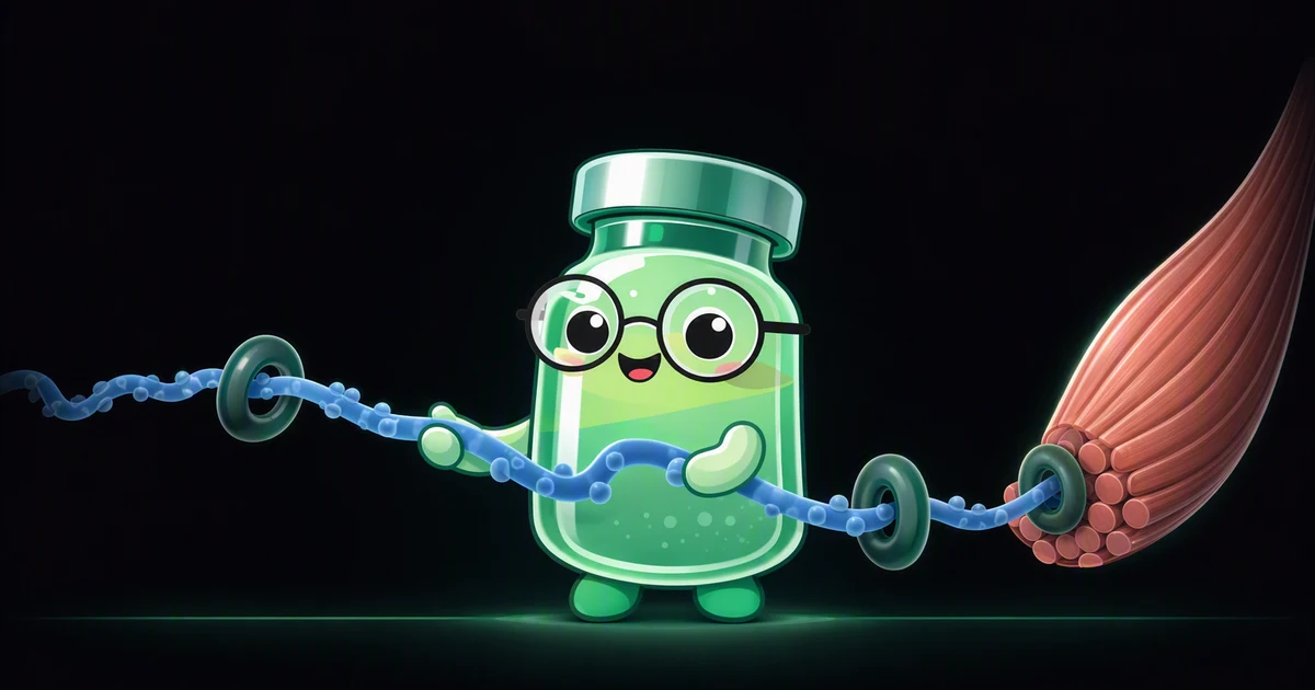 IGF-1 LR3 peptide vial mascot illustration