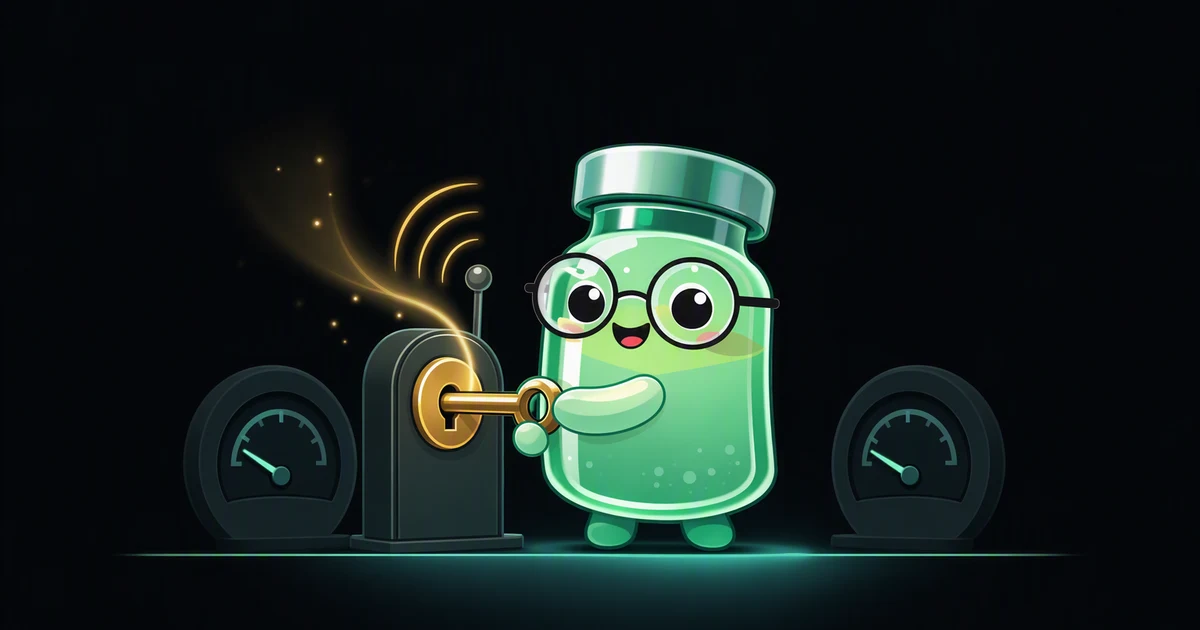 Ipamorelin peptide vial mascot illustration