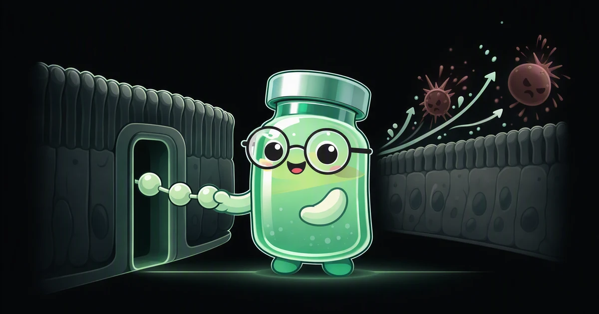 KPV peptide vial mascot illustration