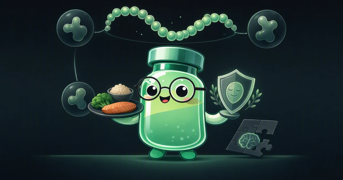Neuropeptide Y peptide vial mascot illustration