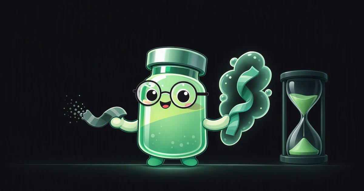PEG-MGF peptide vial mascot illustration