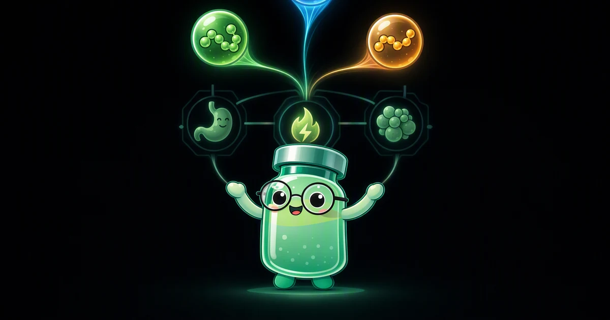 Retatrutide peptide vial mascot illustration