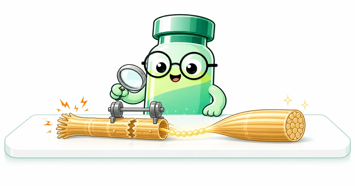 MGF peptide vial mascot illustration