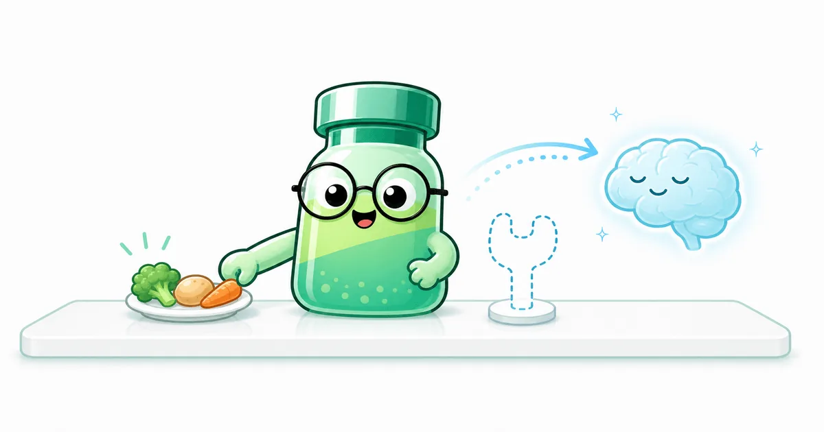 nesfatin-1 peptide vial mascot illustration