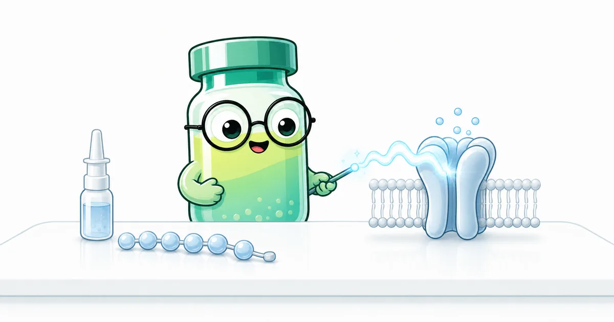 selank peptide vial mascot illustration