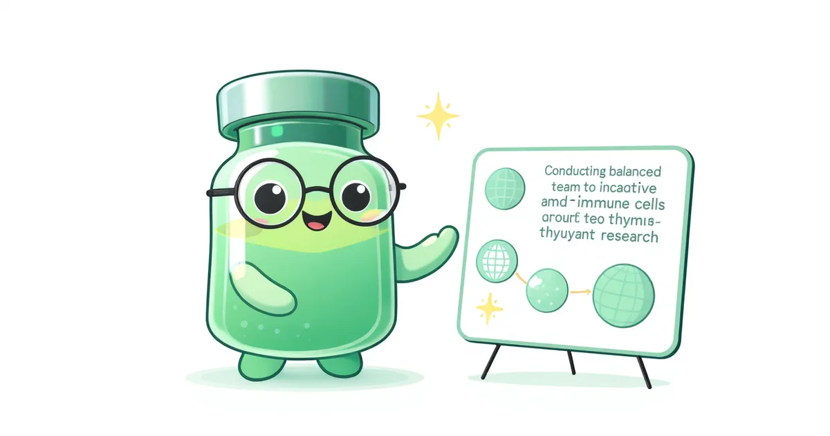 thymosin alpha-1 peptide vial mascot illustration