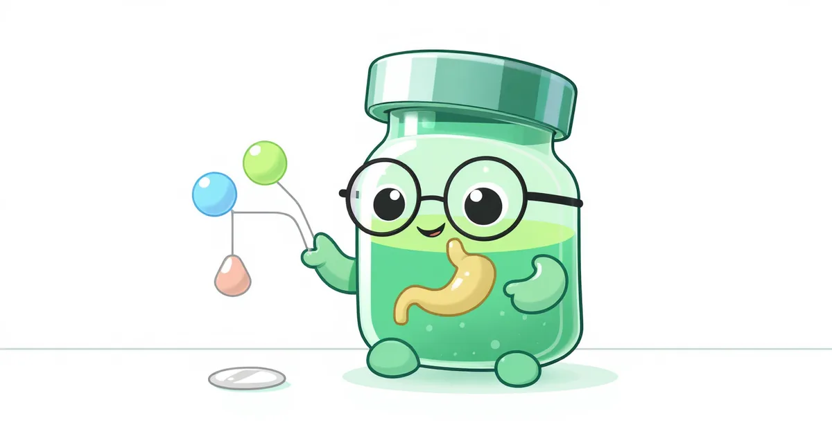 tirzepatide peptide vial mascot illustration