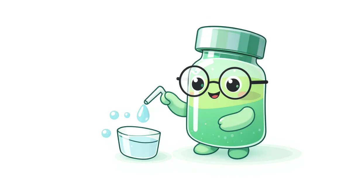 vasopressin peptide vial mascot illustration