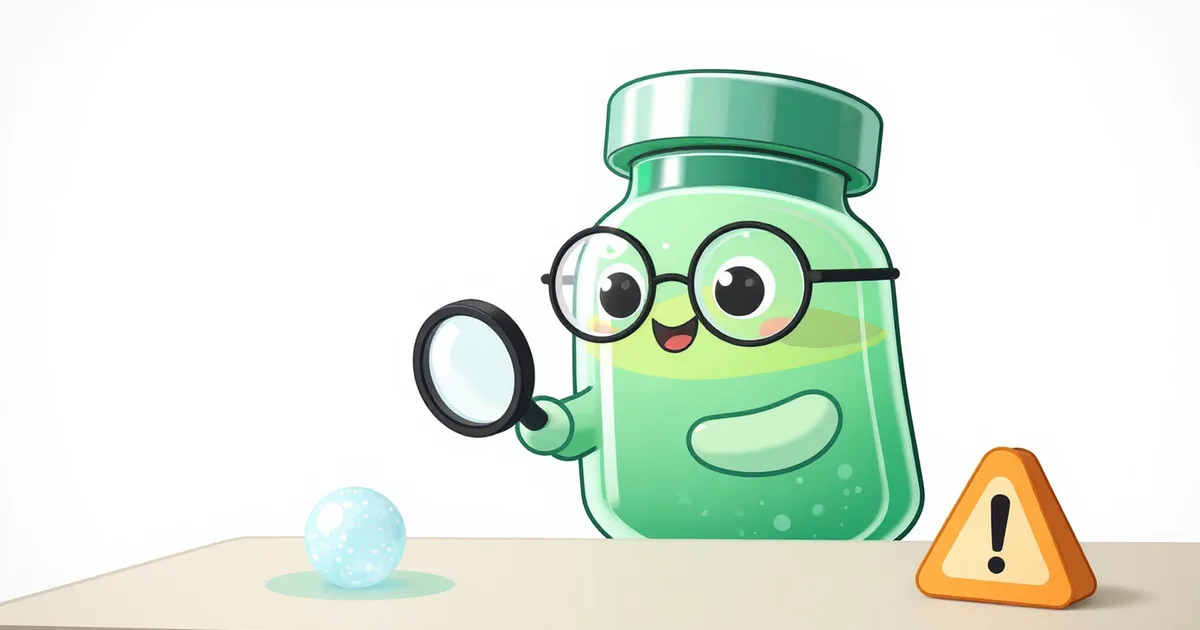 sugar face guide -- peptide vial mascot examining sugar effects on skin