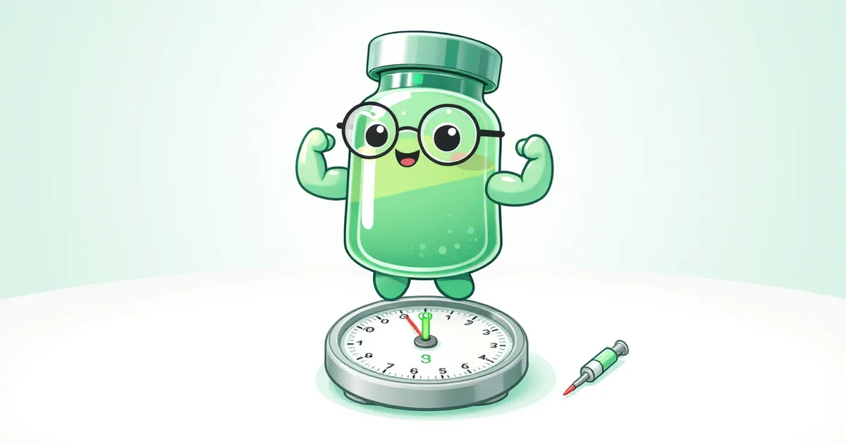 tirzepatide beyond the dosing chart -- peptide vial mascot with branching signpost showing three directions